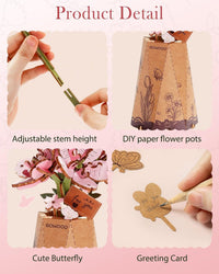 Wowood 3D wooden pink lily flower puzzle assembled model - view 31