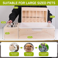 3 in 1 Extra Large Rabbit Hay Feeder with Litter Box - brown / Extra Large (3 in 1) - image 2