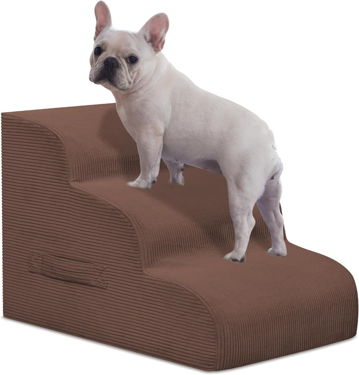 4 Step Dog Stairs Pet Ramp for High Beds, Sofas and Cars – Essentials for Dogs - Coffee / 3.0 / 3-Step 16"H