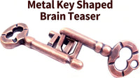 MAGIKON Metal Brain Teaser, Traditional Keys Shaped Puzzle Toy – Fun for Kids & Family - Normal (Pack of 2) - image 3