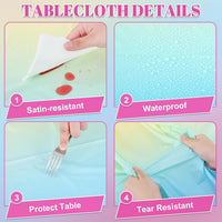 3 Pack Plastic Birthday Tablecloth - Rainbow - image 4