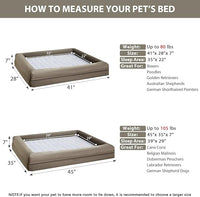 WNPETHOME XL Extra Large Dog Bed, Washable Dog Couch with Removable Waterproof Cover, Orthopedic Large Pet Sofa Bed with Bolster Sides for Sleeping