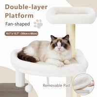 Modern Cat Tree, 76'' Tall Cat Tower, 3 Big Platform GCT103WB - Rustic Gray / 70.9 inches - image 4