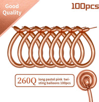 260 Clear Long Balloons for Animals - Metallic Champagne Gold - image 2