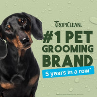 TropiClean Dog Perfume, Long Lasting Baby Powder Cologne, Deodorizing Spray for Smelly Dogs, After Bath Detangling Spray with Vitamin E, Safe for Cats, 8oz.