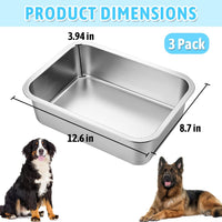 Stainless Steel Dog Water Bowl - 3 Pack-1.25 Gallon - image 2