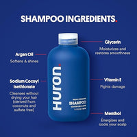 Huron Shower Kit - Shampoo, Conditioner, & Body Wash For Men - Citrus + Eucalyptus Scent - Hydrating & Nourishing Men's Shampoo & Conditioner