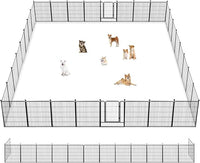 Dog Playpen 32 inch 32 Panels Indoor Outdoor Dog Pen for Medium/Small Dogs Heavy Duty Metal Dog Fence Outdoor for Yard, Puppy Playpen with Door Portable Pet Fence for RV Camping Yard