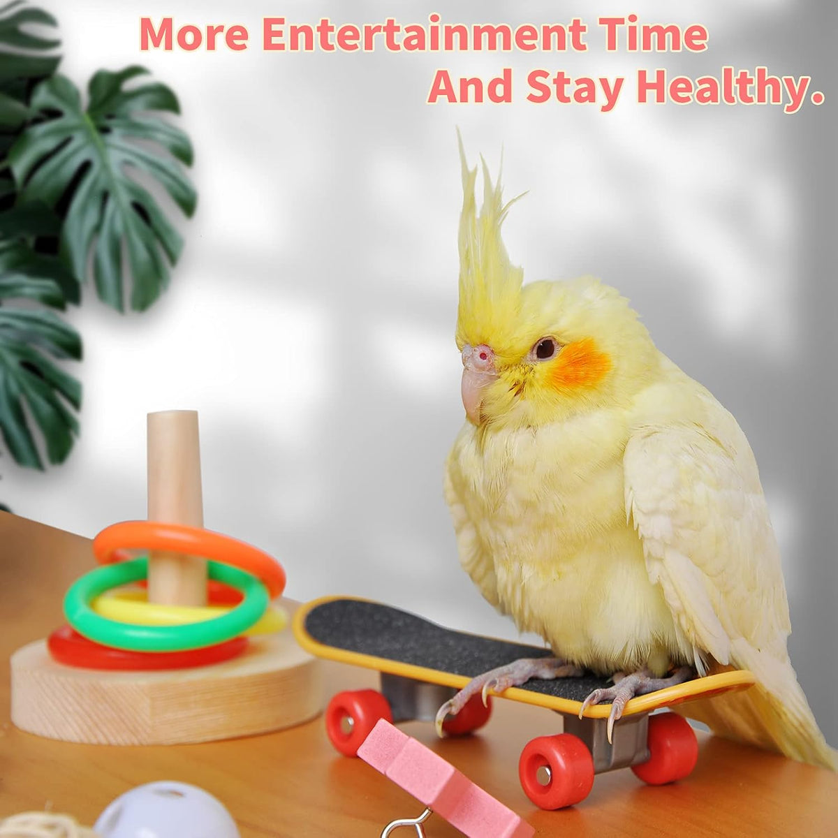 Bird Toys for Parakeets,5pcs Parrot Toys Set Parakeet Toys for Bird Training Toys – Essentials for Birds - image 4