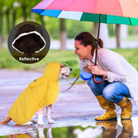 Lukovee Dog Raincoat, Waterproof Jacket with Clear Hood & Leash Hole, M – Essentials for Dogs - A-Yelllow / Medium - image 4
