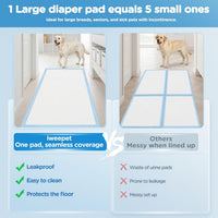 Enormous 37"x 54" Dog Training Potty Pads - 36"x51" Blue(40counts) - image 3