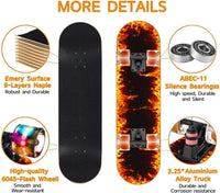 Skateboards with Colorful Flashing Wheels for Beginners, Kids - 2-FIre - image 3