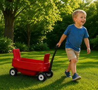 Quadrapoint Hub Cap compatible with Popular Red Wagon Brand Plastic - Black - image 2