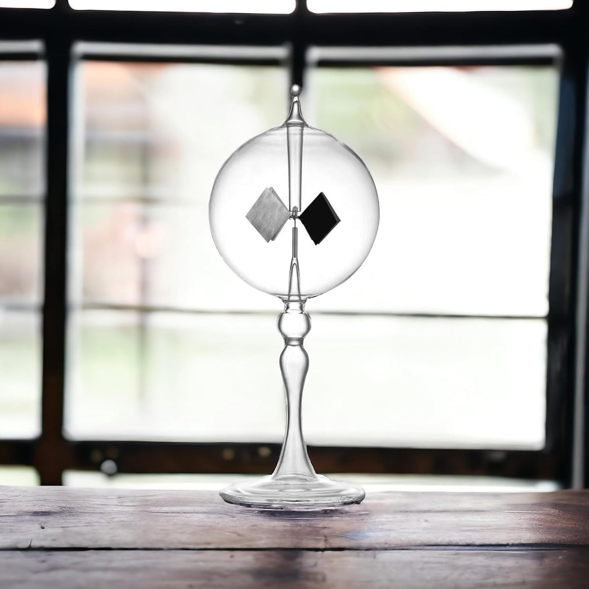 DORAMI large Crookes radiometer, solar light mill in transparent glass - view 11