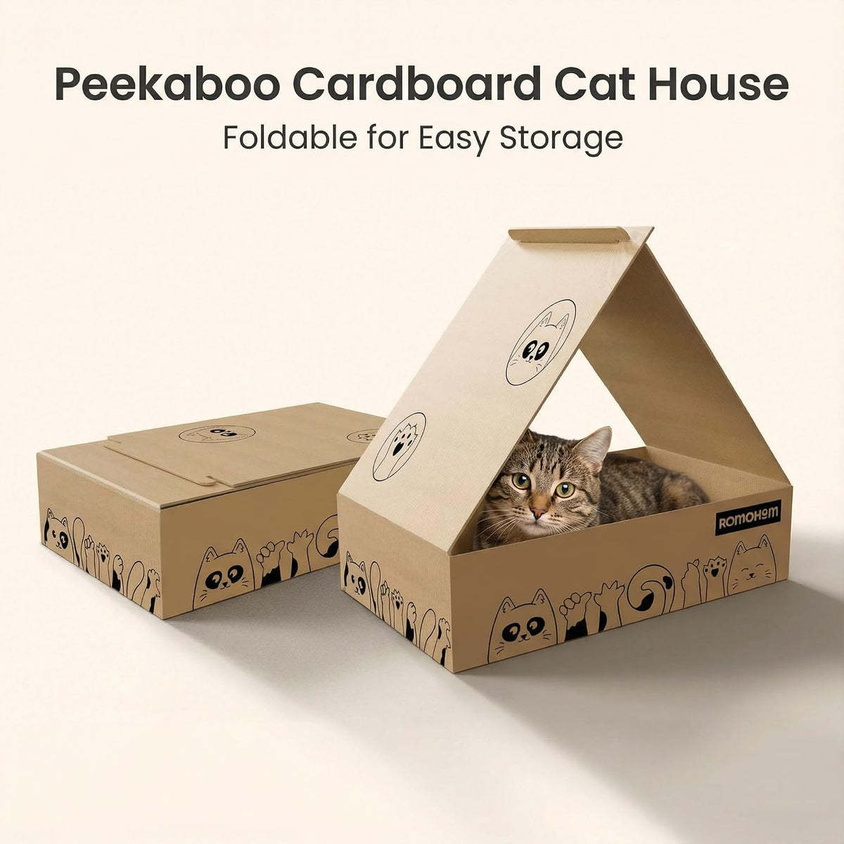 3 Pack Oval Cardboard Cat Scratcher & Lounger Bed - 4-Pack - image 4