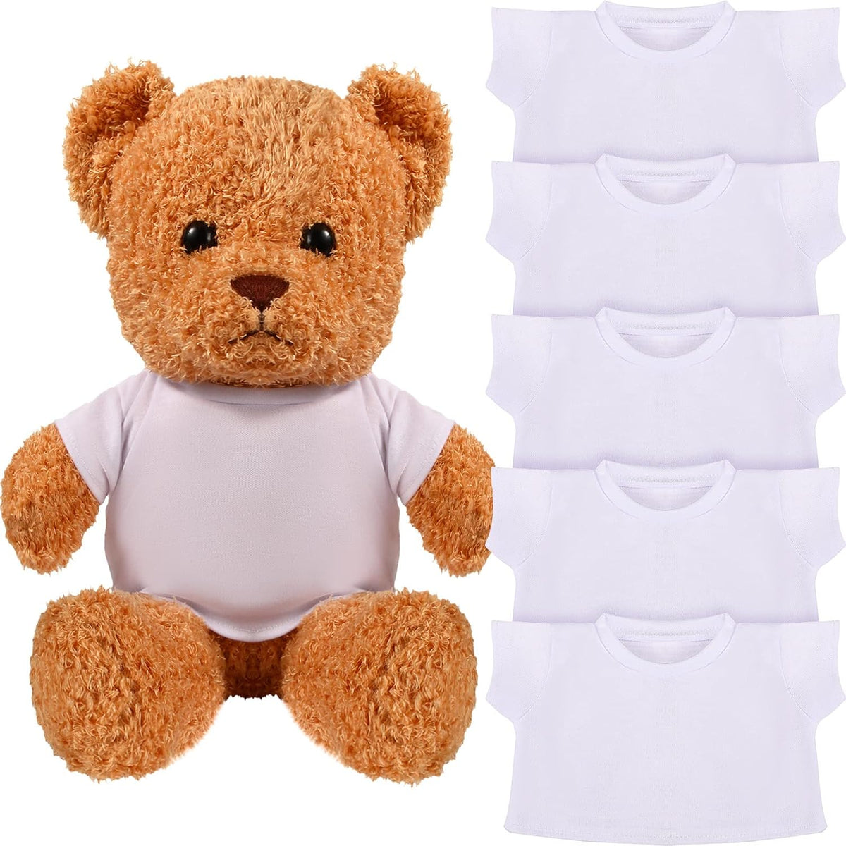 Skylety Bear Shirts Stuffed Animal Clothes for 14-18 Inch - White