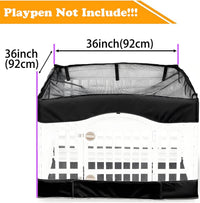 2 Pack Dog Playpen Cover and Bottom Pad Fits for 36 Inch 4 Panels Pet - PureBlack - image 2