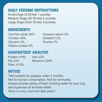Dog Treats Chicken Wrapped Cod Sticks, Natural Chicken Cod Jerky Treats Rich in Omega-3, High Protein Chewy Training Treats Dog Snacks for Small Medium Large Dogs, 15-17 Counts, 10.6 oz