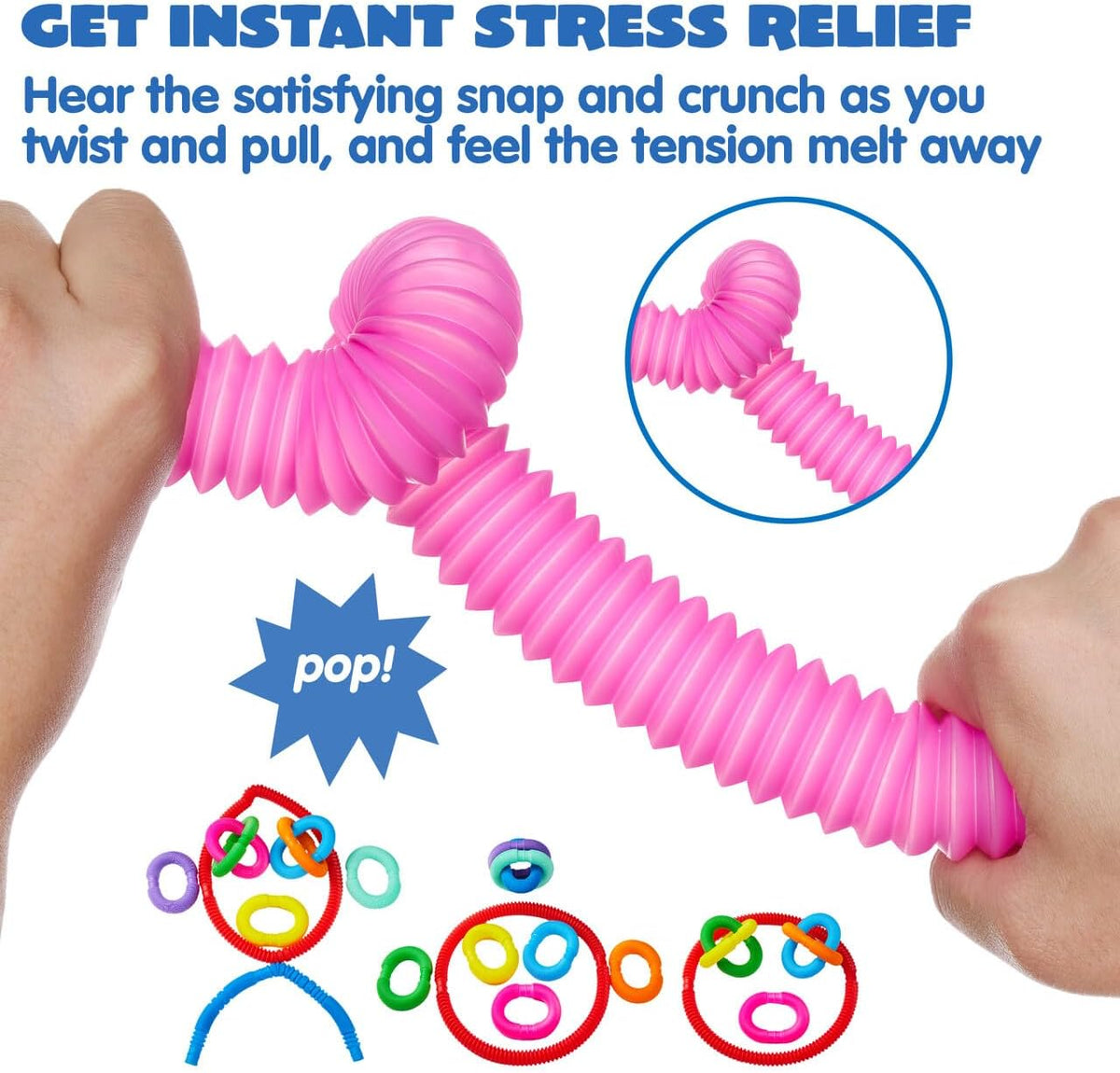 JOYIN 36 Pack Pop Tubes Sensory Toys - Large / 9 - image 3