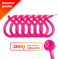 260 Clear Long Balloons for Animals - Rose Red - image 2