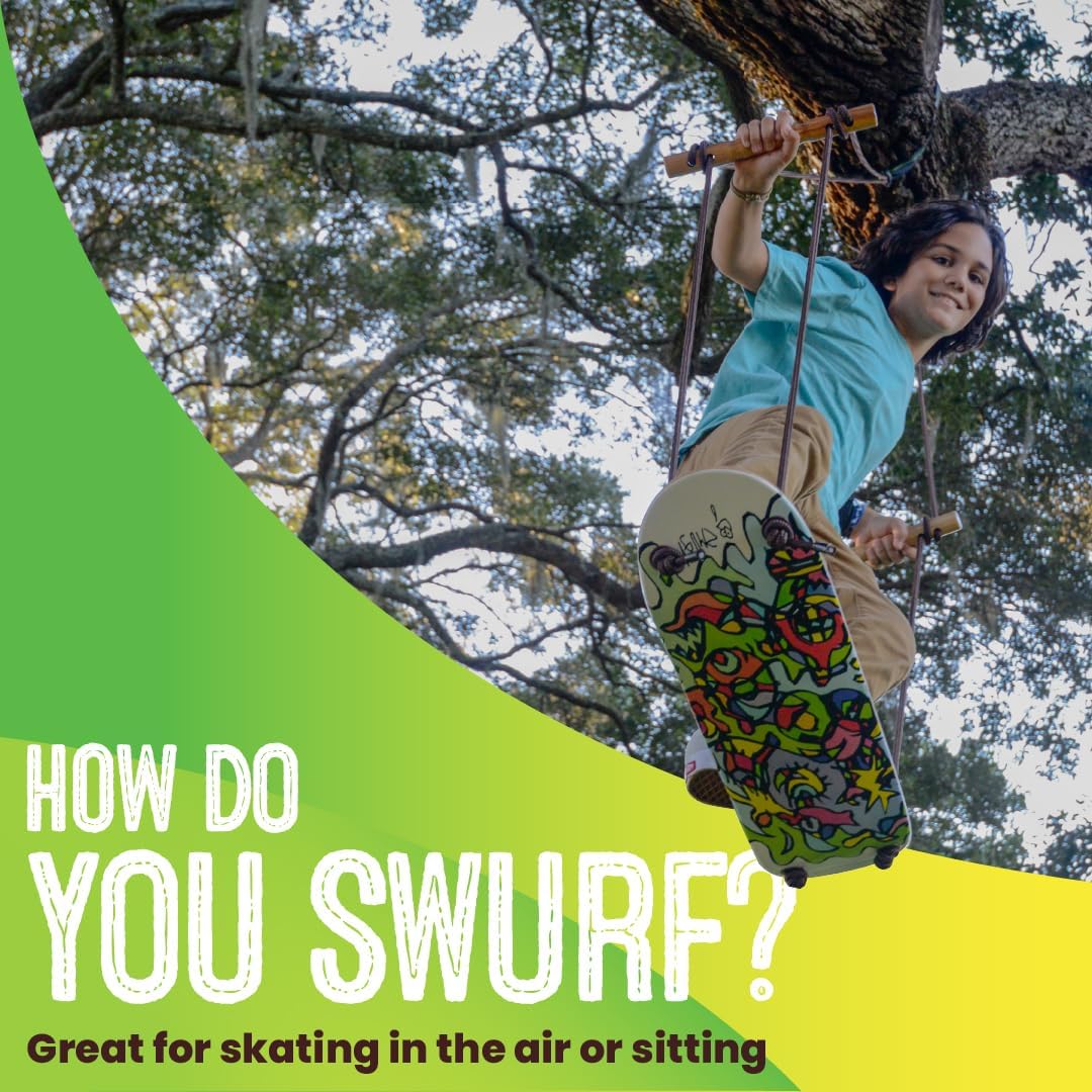Swurfer Stand Up TreeSkate Outdoor Swing - Green - image 4