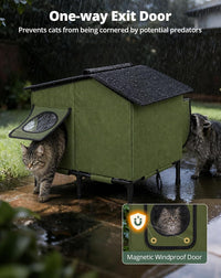 Heated Cat House for Outside Weatherproof in Winter, 20"x16" – Essentials for Cats - M-20"x16"x20.5"(WDH) - image 4