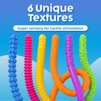 BUNMO Stretchy Strings, Stimulating & Fun Fidget Toys for Kids - Sensory Worms - 6 Pack - image 2