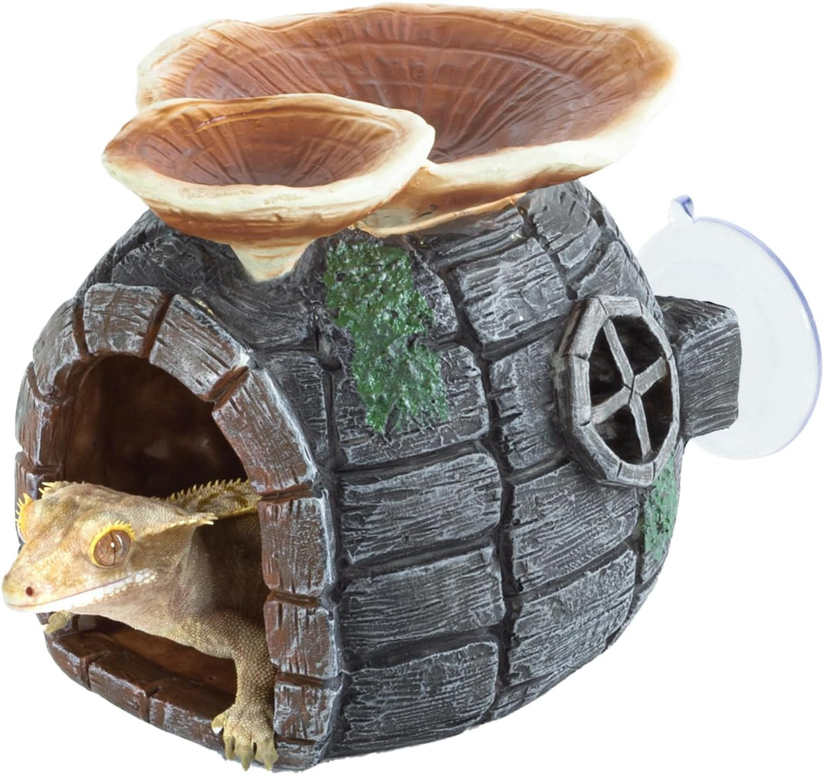 REPTI ZOO Reptile Hide, Multifunctional with Suction Cup