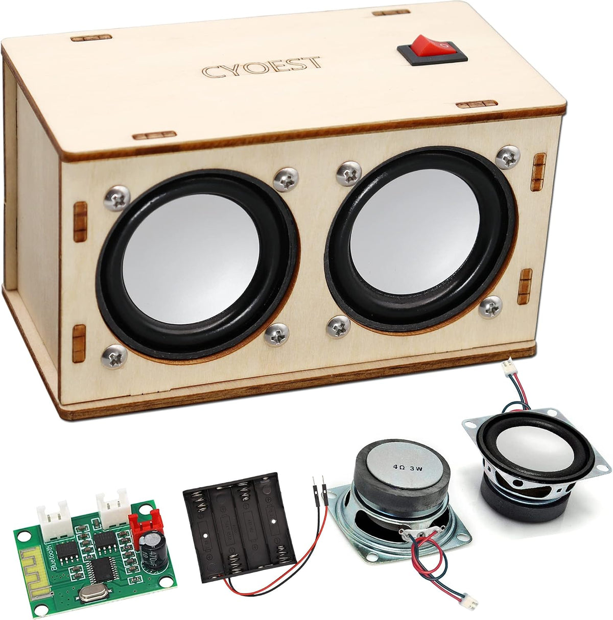 Teen Boy Gifts -DIY Bluetooth Speaker Kit -STEM Science Electronics - Dual Speakers