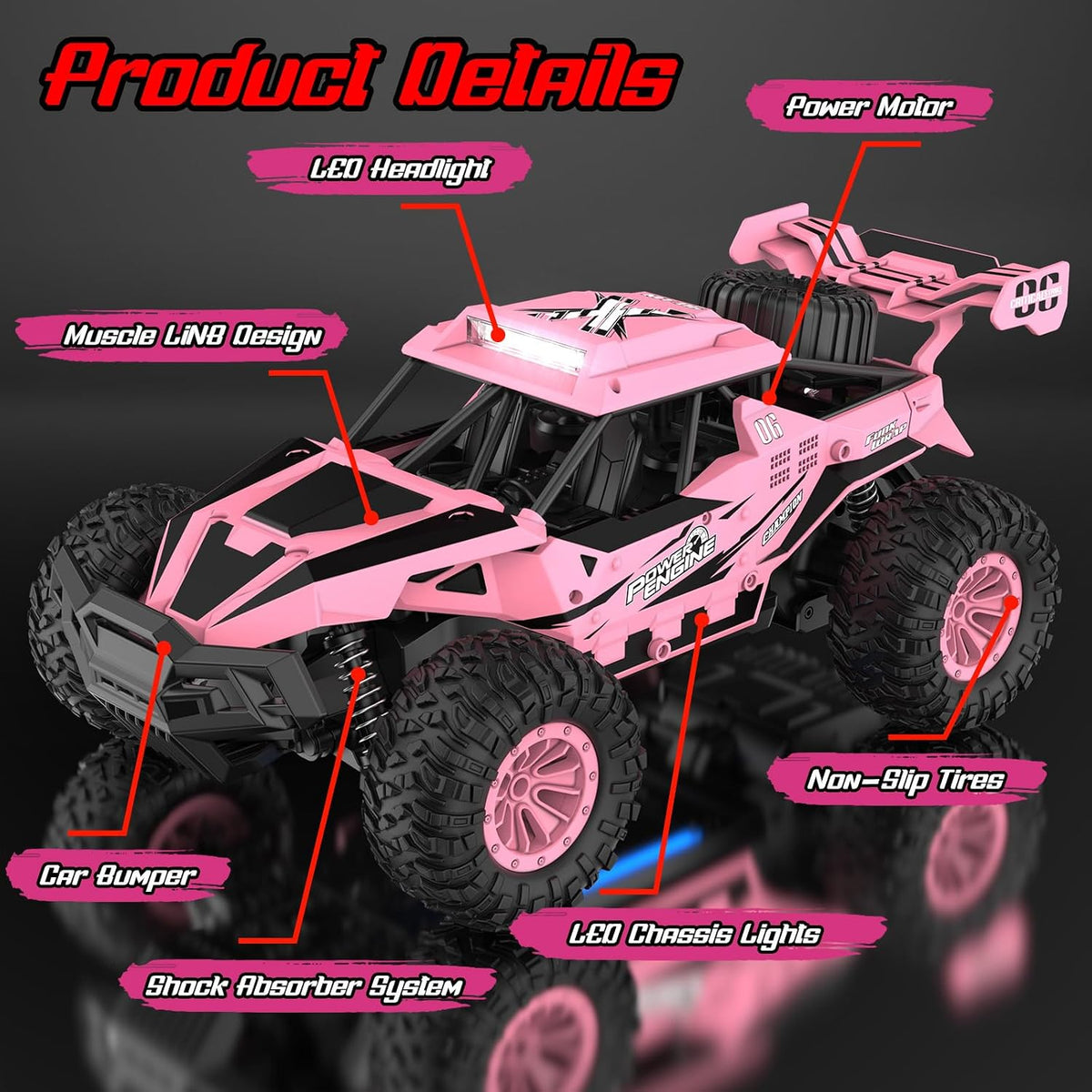 BLUEJAY Remote Control Car - Pink - image 4