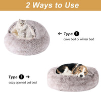 Cat Bed Cave, Cat Beds for Indoor Cats, Washable Hooded Cat Beds - 24.0"L x 24.0"W x 14.0"Th / Coffee - image 2