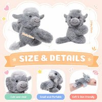 Liliful 8 Pack Kids Plush Gifts Stuffed Animal Slap Bracelets - Cow - image 2