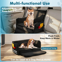 Dog Car Seat for Medium Dogs Up to 60 lb, Thick Cushion - Black / L - image 4