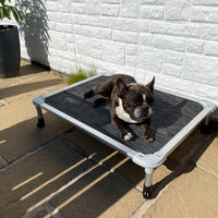 Veehoo Chew Proof Elevated Dog Bed, Cooling Raised Pet Cot - Black Silver / 32.0"L x 25.0"W x 7.0"Th - image 2