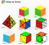 Vdealen Speed Cube Set, 2x2 4x4 Pyramid Mirror Dodecahedron Magic Cube Pack, Puzzle Cube Bundle - 8 Pack-Cube Set - image 3