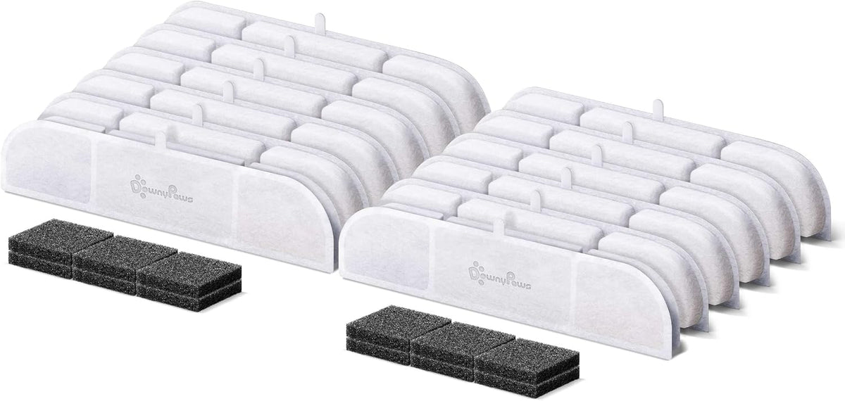 DownyPaws 6 Packs Replacement Filters for Battery Operated Cat Water - 12 Packs