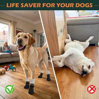 Anti Slip Dog Socks to Prevent Licking Paws with Grippers Black – Essentials for Dogs - Black / Medium - image 4