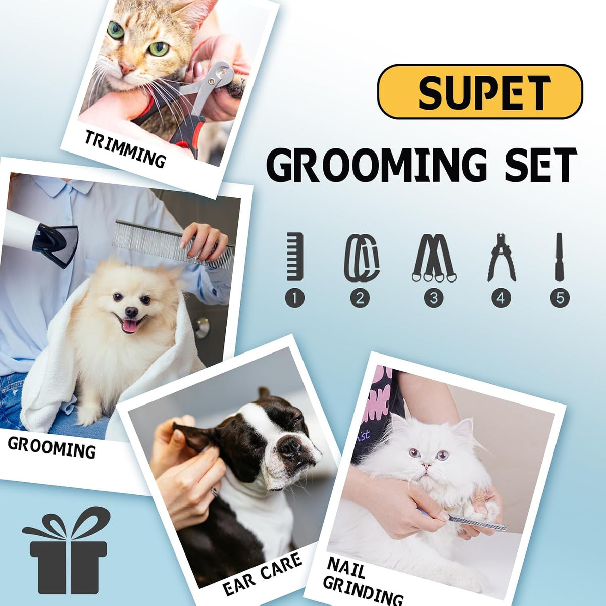Supet Dog Grooming Hammock for Nail Trimming - M( Max 48 Lb:Leg space: 6.3"-13.5") / Blackcurrant - image 3