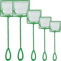 5 Pack Aquarium Fish Net, Multi-Size Fine Quick Fish Catch Nets Nylon Fishing Mesh Nets with Long