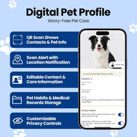 QR & NFC Pet ID Tag, Silent Silicone Dog Name Tag - Black - image 4