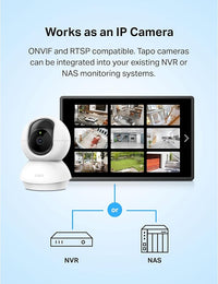 Tapo TP-Link 2K Pan/Tilt Security Camera for Baby Monitor, Dog Camera w/Motion Detection and Tracking, 2-Way Audio, Night Vision, Cloud &SD Card Storage, Works w/Alexa & Google Home C210