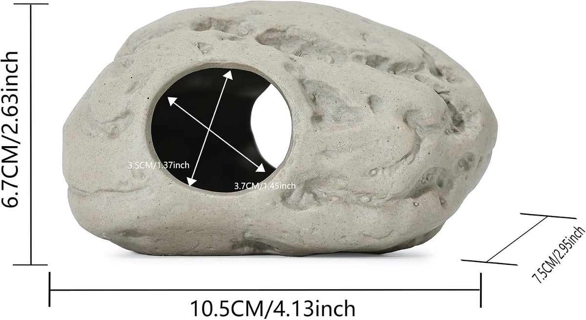 Aquarium Rock Smooth Cave Decor for Shrimp Cichlid Hiding – Essentials for Fish - Set 4 - image 3