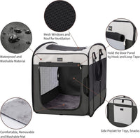 Dog Kennels and Crates for Medium Dogs - Gray / 32.0"L x 21.0"W x 26.0"H - image 2