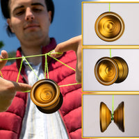 W07 yoyo Professional Metal Trick Yoyo Responsive & Unresponsive – Fun for Kids & Family - 7-Black Gold - image 3