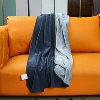 Waterproof Blanket for Bed Couch Sofa, Reversible & Reusable Cat - 40"x60" / Dark Grey/Silver Grey