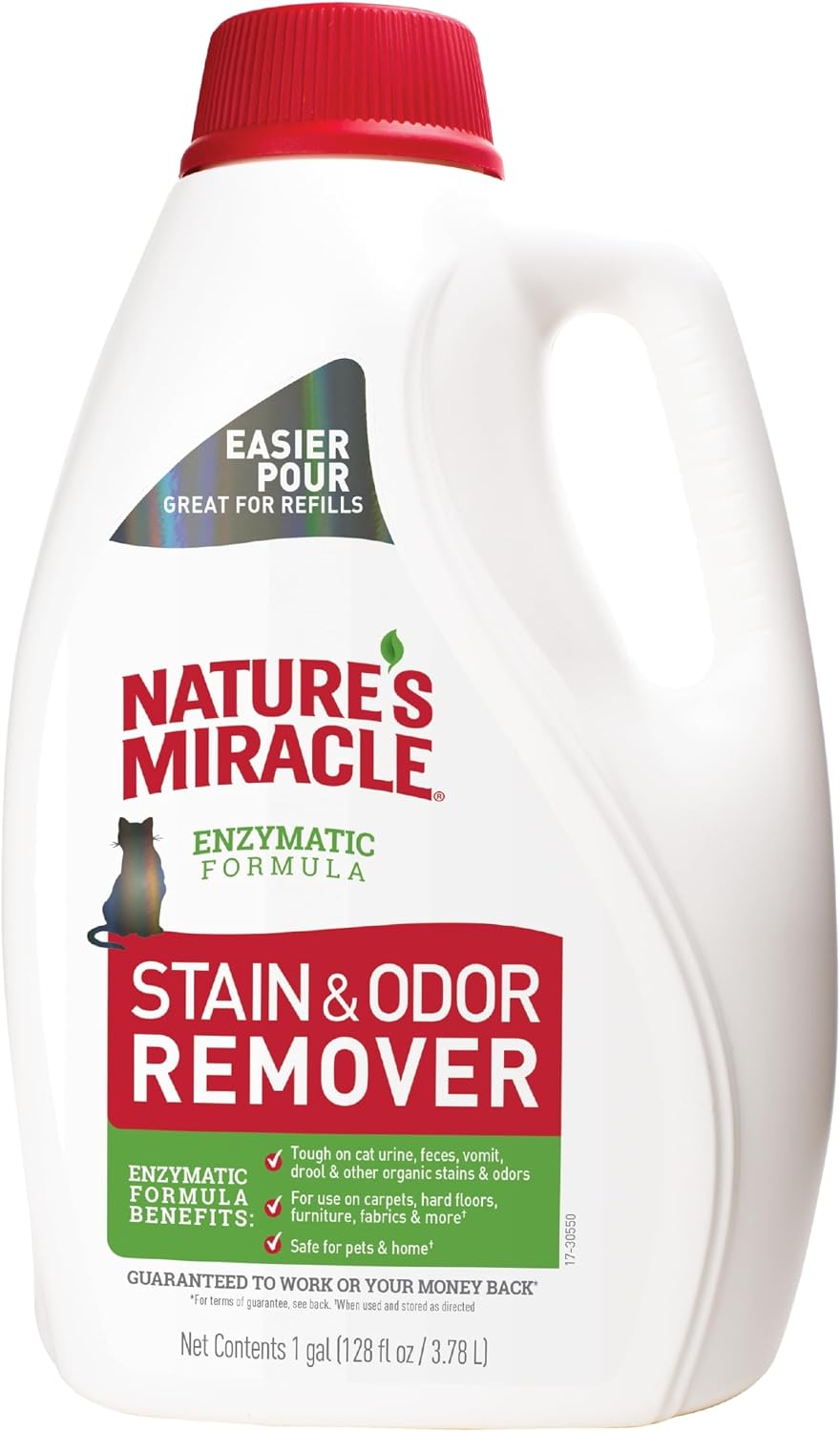 Nature's Miracle Cat Stain and Odor Remover With New Odor Control - Light Citrus / 128 Fl Oz (Pack of 1)