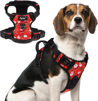 PUPTECK No Pull Halloween Dog Harness for Large - Red(Santa Claus) / Medium / Harness Only