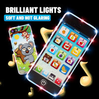 Sujosa Yphone black toy phone for toddlers with soft colored lights - view 5