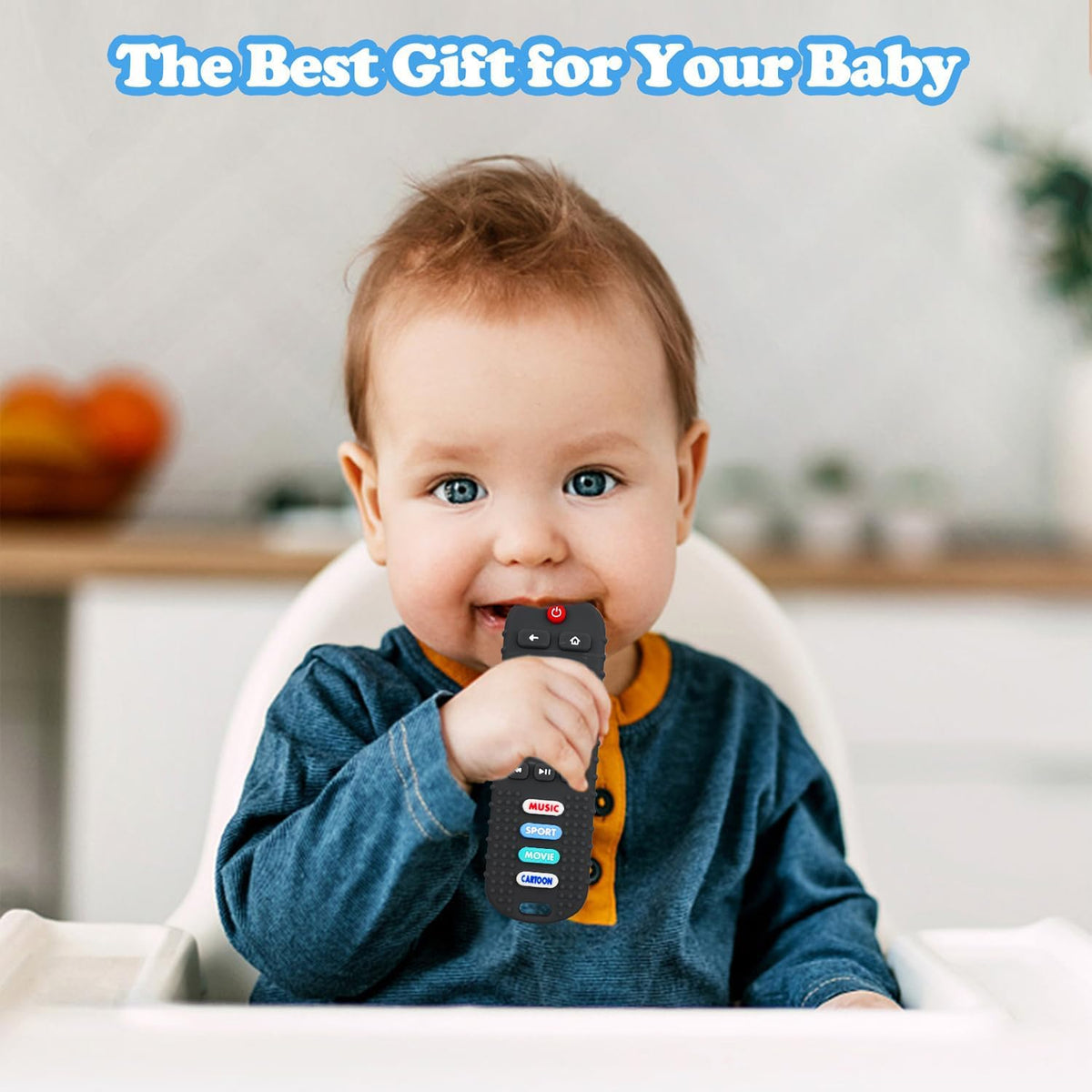 SOLIFEGOBLE 2 Pack Baby Teether Toys - Black + Black - image 2