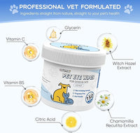 Eye Wipes for Dogs & Cats - Tear Stain Remover for Dogs - Dog Eye Cleaner, Eye Debris, Discharge, Mucus Secretions - Eye Wipes for Dogs & cat Eye Wipes (3.2 in,300pcs)